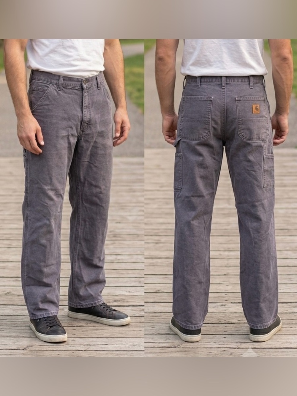 Carhartt Men's Gray Work Relaxed Fit Cargo Pants